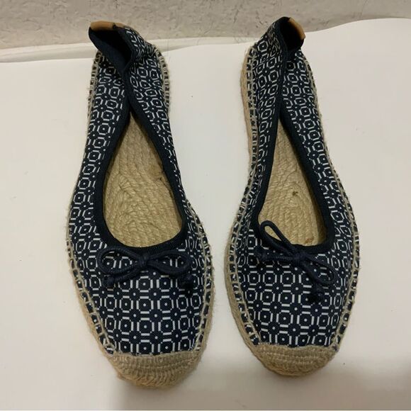 Tory Burch  Ballet navy  espadrilles flats shoes Size 9 Made in Spain - Picture 2 of 10